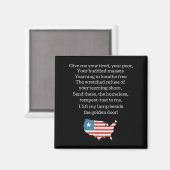 Patriotic New Colossus Emma Lazarus Quote Usa Gift Magnet (Vorderseite/Rückseite)