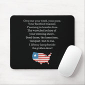 Patriotic New Colossus Emma Lazarus Quote Usa Gift Mousepad (Mit Mouse)