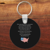 Patriotic New Colossus Emma Lazarus Quote Usa Gift Schlüsselanhänger (Vorderseite)
