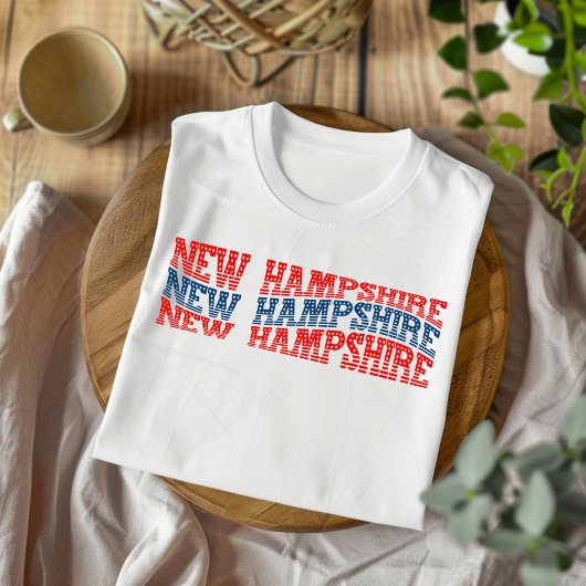 Patriotic New Hampshire Red and Blue Boho T - Shir T-Shirt
