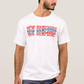 Patriotic New Hampshire Red and Blue Boho T - Shir T-Shirt (Vorderseite)