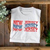 Patriotic New Jersey Red and Blue Boho T - Shirt