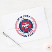 Patriotic New York Circle Design Sticker (Umschlag)