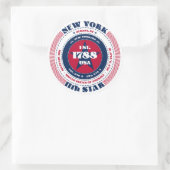 Patriotic New York Circle Design Sticker (Tasche)