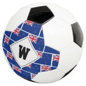 Patriotic NEW ZEALAND FLAG Monogram Soccer Ball (Dreiviertel)