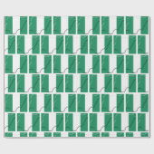Patriotic NIGERIA FLAG MAP Geschenkpapier (Flach)