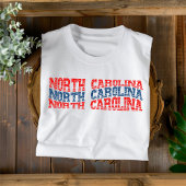 Patriotic North Carolina Red & Blue Boho T - Shirt