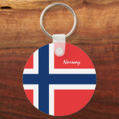 Patriotic Norway Keychain, Norwegian Flag Schlüsselanhänger (Vorderseite)