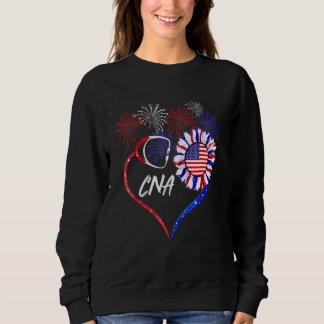 Patriotic Nurse 4. Juli American Flag Sunfloe Sweatshirt