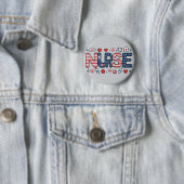 Patriotic Nurse Badge - Cute USA Button (Beispiel)