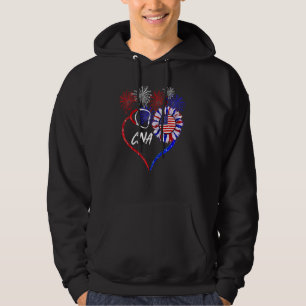 Patriotic Nurse Cna 4. Juli American Flag Sunf Hoodie