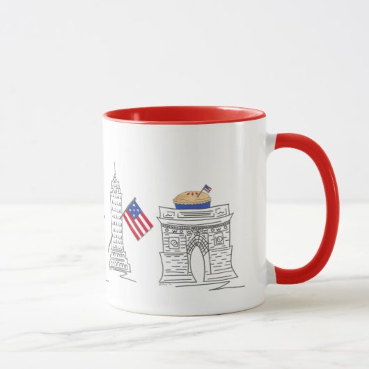 Patriotic NYC New York City Sehenswürdigkeiten USA Tasse (Rechts)