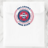 Patriotic Oklahoma Circle Design Sticker (Tasche)