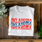 Patriotic Oklahoma Red and Blue Boho T - Shirt