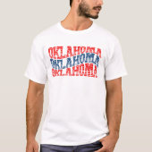 Patriotic Oklahoma Red and Blue Boho T - Shirt (Vorderseite)