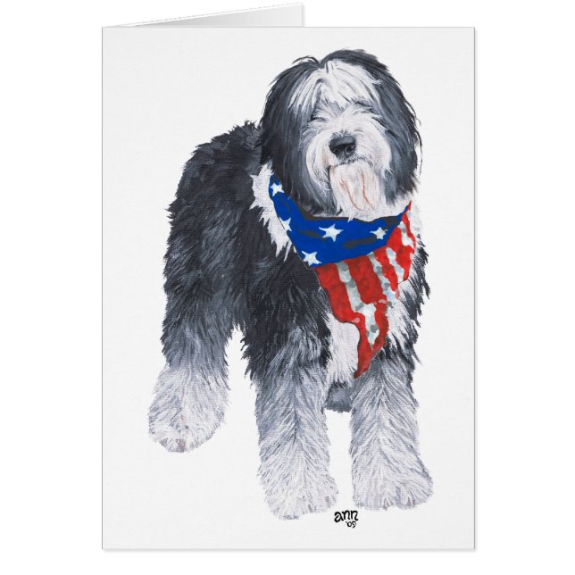 Patriotic Old English Sheepdog (Vorne)