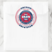 Patriotic Oregon Circle Design Aufkleber (Tasche)
