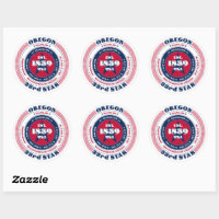 Patriotic Oregon Circle Design Aufkleber