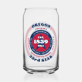 Patriotic Oregon Typografy Trinkbehälter Set Dosenglas