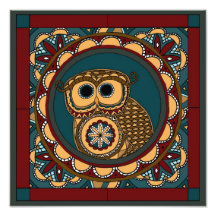 Patriotic Owl Mandala