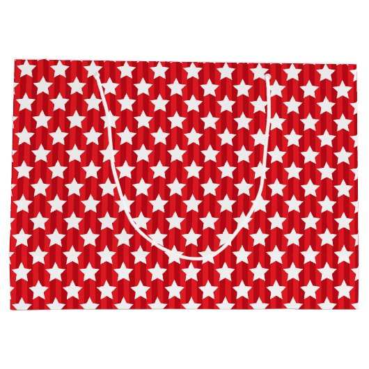 Patriotic Owls Große Geschenktüte (Rückseite)