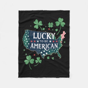 Patriotic Paddys Day - Kleeblatt American St. Patr Fleecedecke