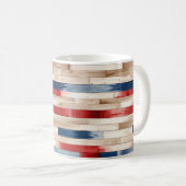 Patriotic Painted Planks  Kaffeetasse (VorderseiteRechts)