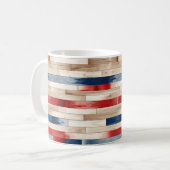 Patriotic Painted Planks Kaffeetasse (Vorderseite Links)