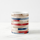 Patriotic Painted Planks  Kaffeetasse (Mittel)