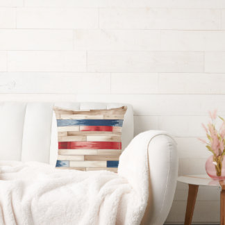 Patriotic Painted Planks Kissen