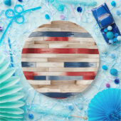 Patriotic Painted Planks Pappteller (Party)