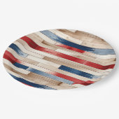 Patriotic Painted Planks  Pappteller (Schrägansicht)