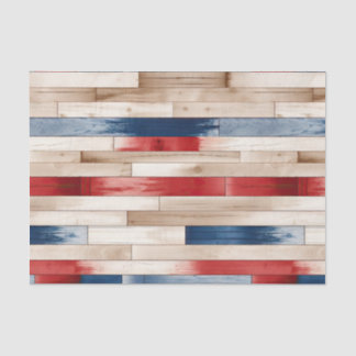 Patriotic Painted Planks Seidenpapier