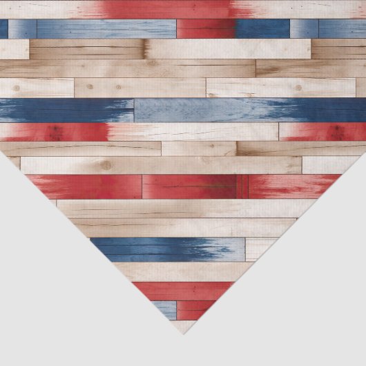 Patriotic Painted Planks Seidenpapier (Ausschnitt)