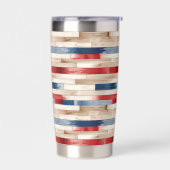 Patriotic Painted Planks Thermobecher (Links)