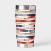 Patriotic Painted Planks Thermobecher (Rückseite)