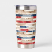 Patriotic Painted Planks Thermobecher (Rechts)