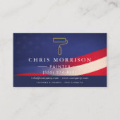 Patriotic Painter Contractor QR Code Visitenkarte (Vorderseite)