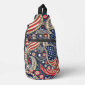 Patriotic Paisley Crossbody Bag (Vorderseite)