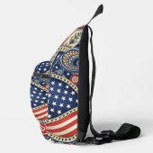 Patriotic Paisley Crossbody Bag (Rechts)