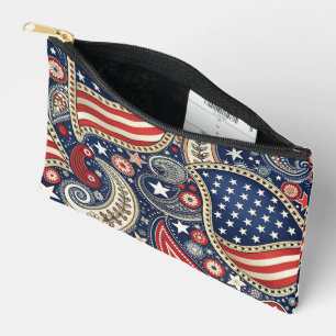 Patriotic Paisley Zubehörtasche