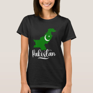 Patriotic Pakistan Map Graphic Vintag Pakistani F T-Shirt