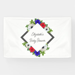 Patriotic Panda Anemone Baby Shower Banner