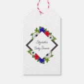 Patriotic Panda Anemone Baby Shower Geschenkanhänger (Vorderseite)