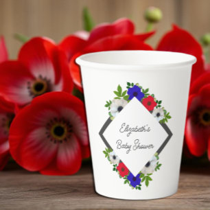Patriotic Panda Anemone Baby Shower Pappbecher