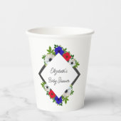 Patriotic Panda Anemone Baby Shower Pappbecher (Vorderseite)