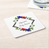 Patriotic Panda Anemone Baby Shower Rechteckiger Pappuntersetzer (angewinkelt)