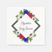 Patriotic Panda Anemone Baby Shower Serviette (Vorderseite)