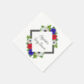 Patriotic Panda Anemone Baby Shower Serviette (Ecke)