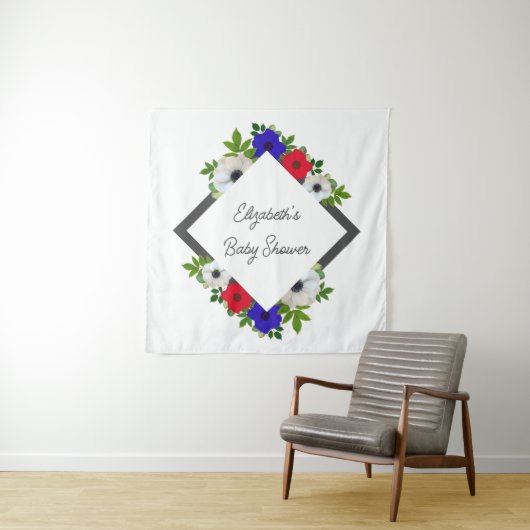 Patriotic Panda Anemone Baby Shower Wandteppich (Beispiel)